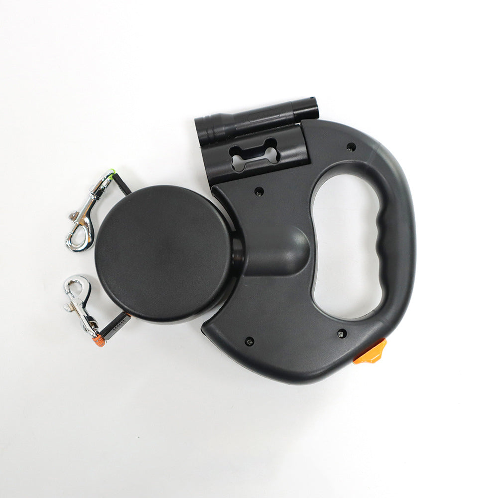Laisse double pour chien 3 en 1 avec rotation 360°