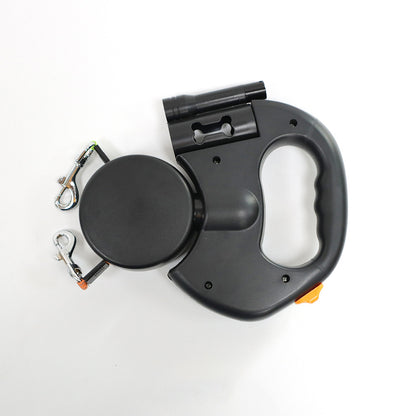 Laisse double pour chien 3 en 1 avec rotation 360°