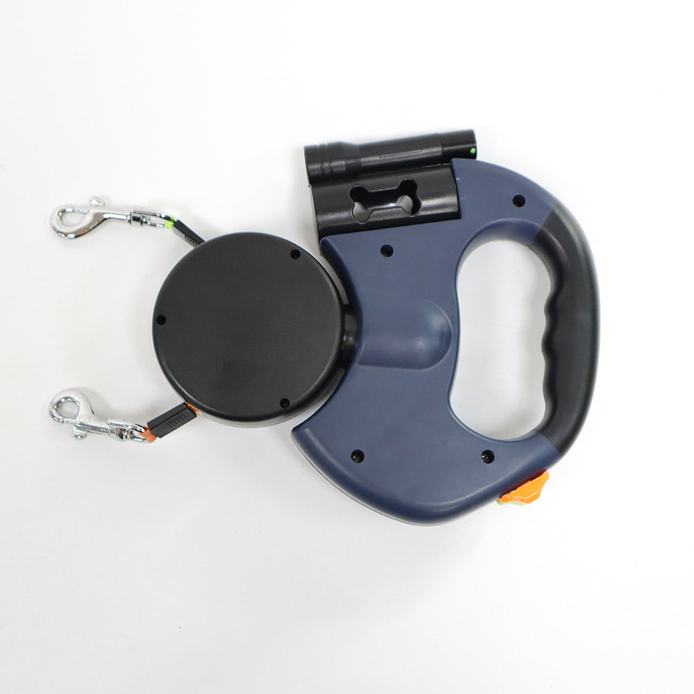 Laisse double pour chien 3 en 1 avec rotation 360°