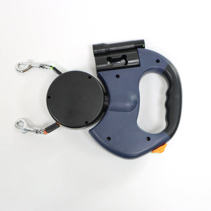 Laisse double pour chien 3 en 1 avec rotation 360°